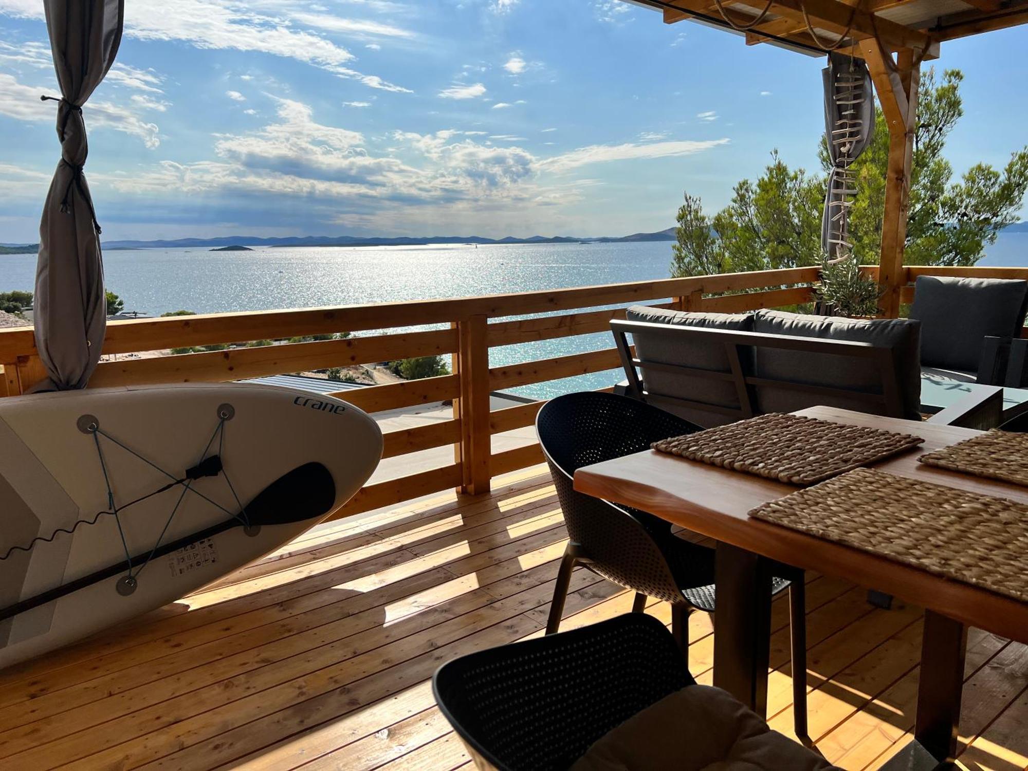 D-View Premium Mobile Home - Panoramic Seaview - 150 M From Beach, Free Parking Drage Eksteriør bilde