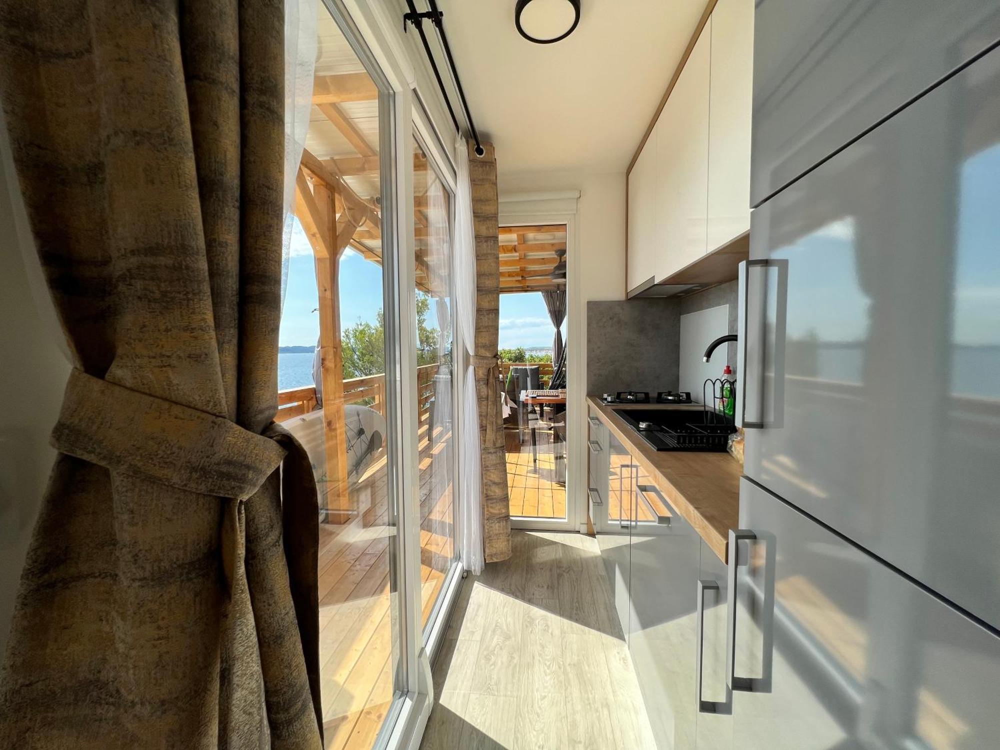 D-View Premium Mobile Home - Panoramic Seaview - 150 M From Beach, Free Parking Drage Eksteriør bilde