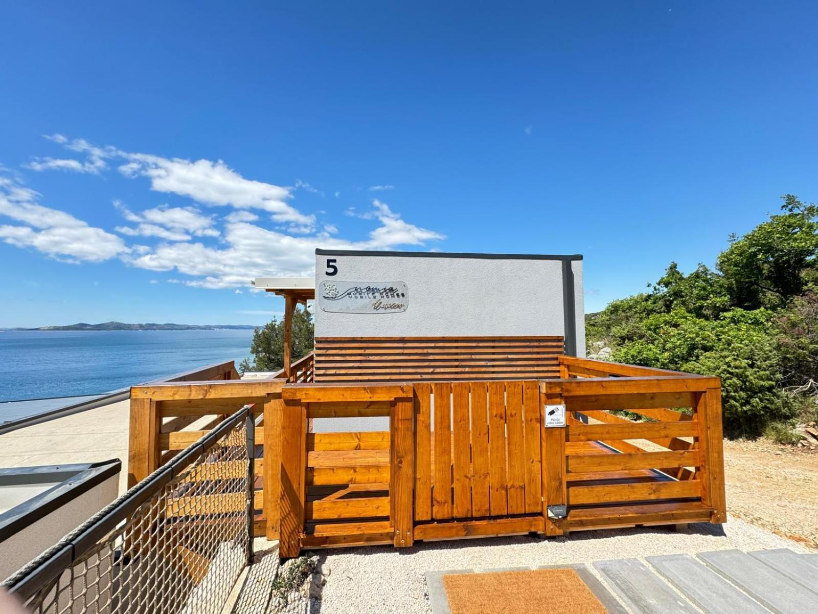 D-View Premium Mobile Home - Panoramic Seaview - 150 M From Beach, Free Parking Drage Eksteriør bilde