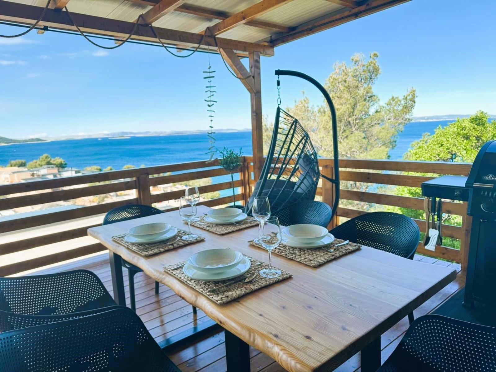D-View Premium Mobile Home - Panoramic Seaview - 150 M From Beach, Free Parking Drage Eksteriør bilde
