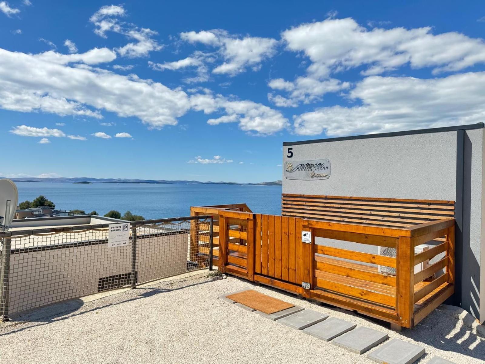 D-View Premium Mobile Home - Panoramic Seaview - 150 M From Beach, Free Parking Drage Eksteriør bilde