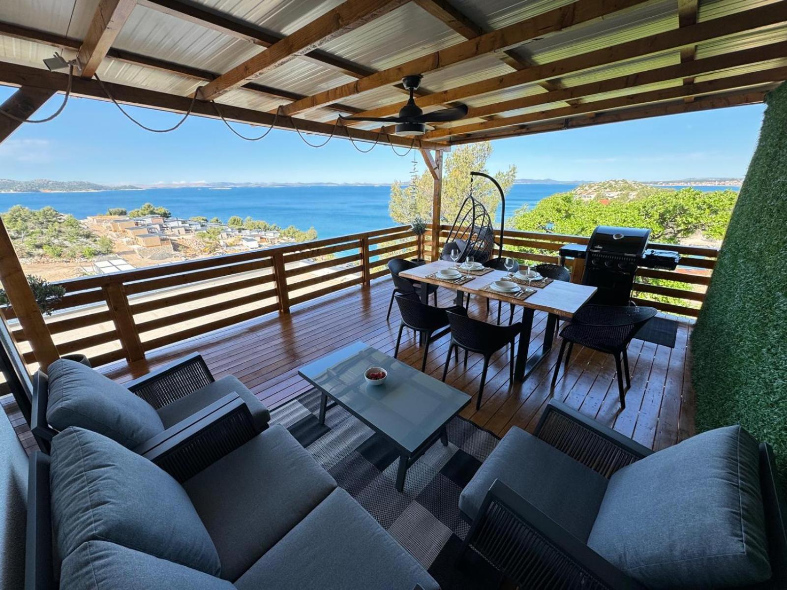 D-View Premium Mobile Home - Panoramic Seaview - 150 M From Beach, Free Parking Drage Eksteriør bilde