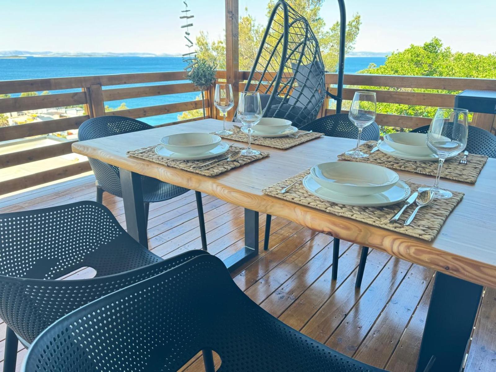 D-View Premium Mobile Home - Panoramic Seaview - 150 M From Beach, Free Parking Drage Eksteriør bilde