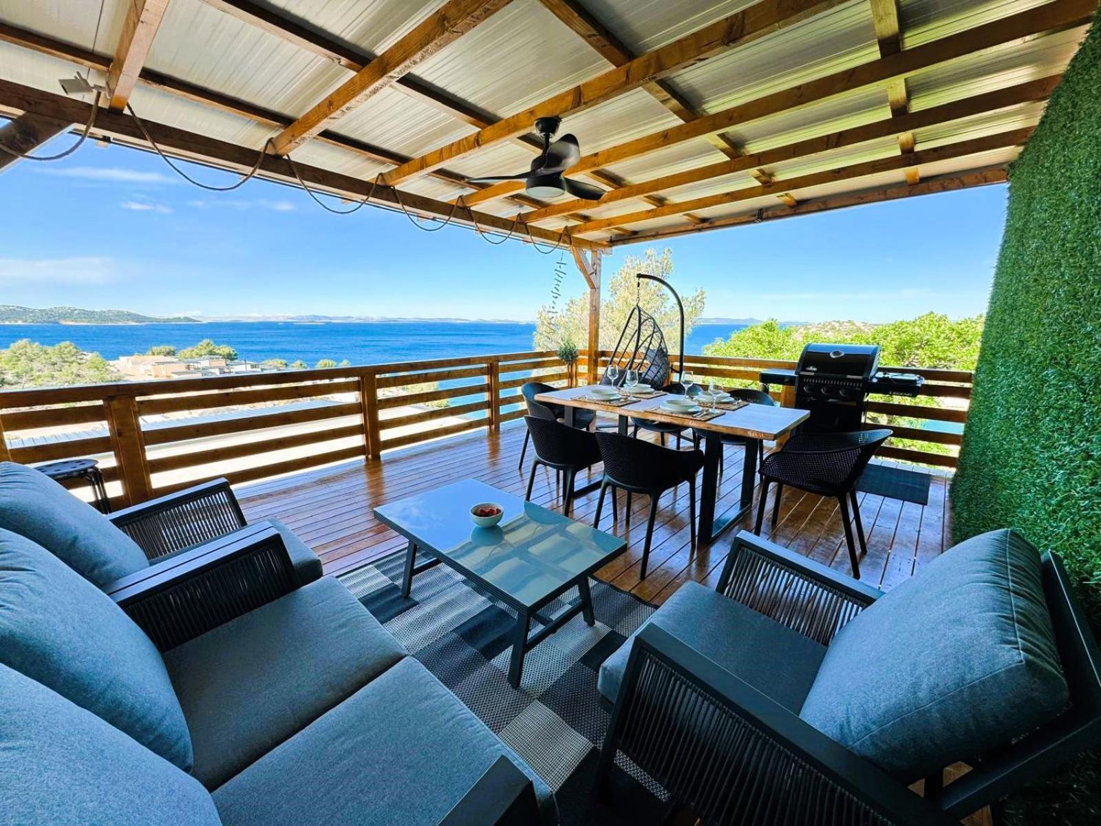 D-View Premium Mobile Home - Panoramic Seaview - 150 M From Beach, Free Parking Drage Eksteriør bilde